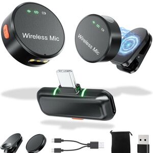 Wireless Mic Adapter with USB-C - Black